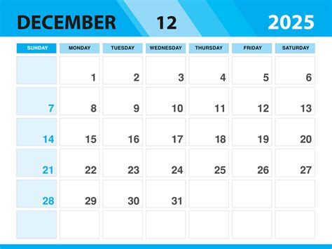 diciembre 2025 plantilla, calendario 2025 modelo , planificador mensual ...