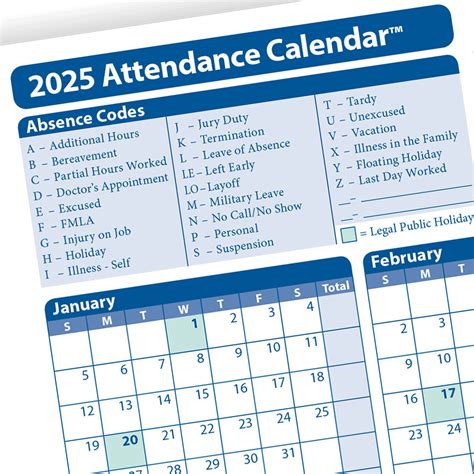 2025 Employee Attendance Calendar Printable Free WordPress - Sophia Masel