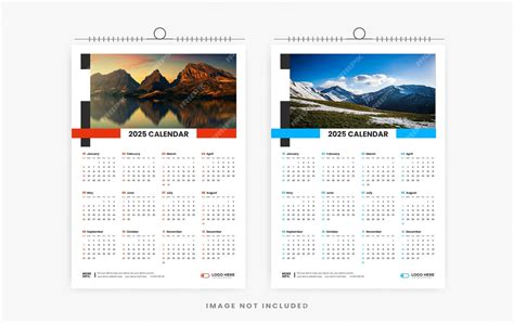 Plantilla de diseño del calendario 2025 una página | Vector Premium