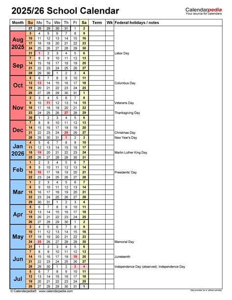 2025-2026 Calendar Template Google Docs Editable - Sally Powell