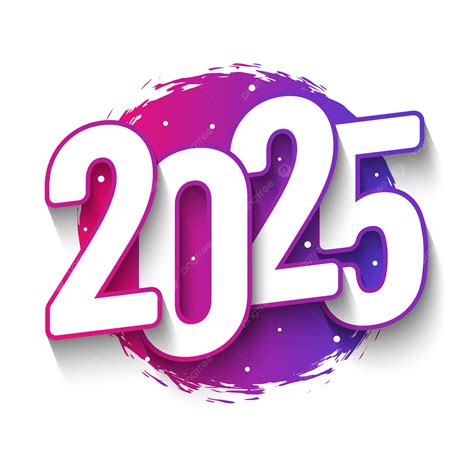 2025 Year Gradient Vector, 2025, Gradient, Year PNG and Vector with ...