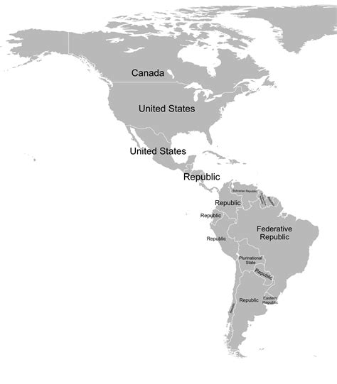 Map of North America and South America according to the logic of people ...