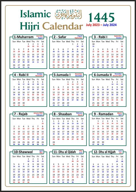 Navigating The Yr: A Complete Information To The 2025 Islamic Calendar ...