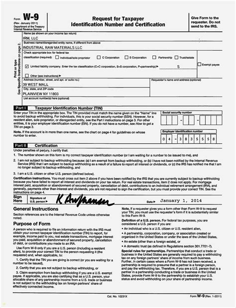 W-9 Form 2025 Printable Free - Isaac C. Grainger