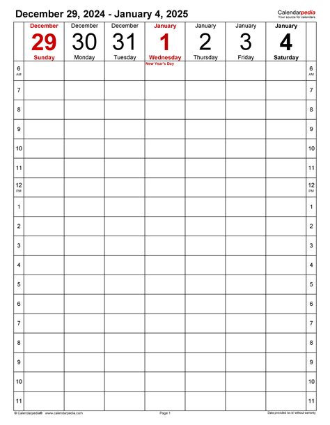 2025 Weekly Calendar Printable Free Pdf Printable Worksheets - Bea Luciana