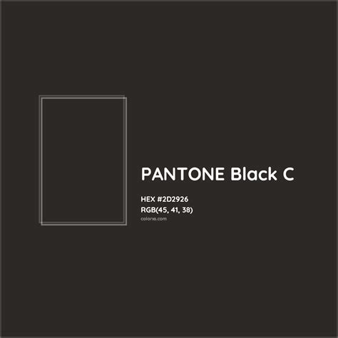 PANTONE Black C Complementary or Opposite Color Name and Code (#2D2926 ...