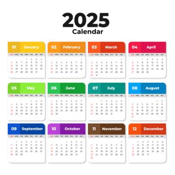 Calendar 2025 PNG Transparent Images Free Download | Vector Files | Pngtree