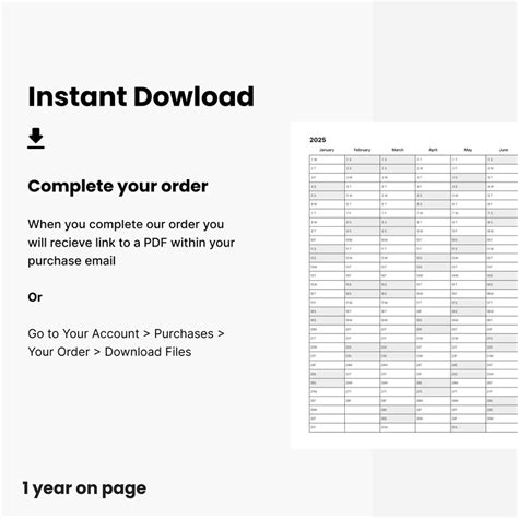 2025 Printable Wall Calendar Landscape Yearly Tracker Wall Calendar ...