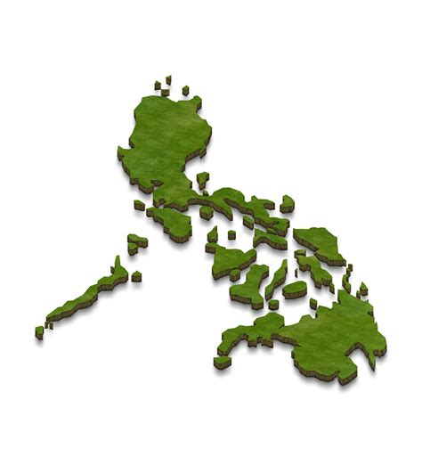 3D map illustration of Philippines 12375155 PNG