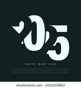 2025 Number Design Template 2025 Happy Stock Vector (Royalty Free ...