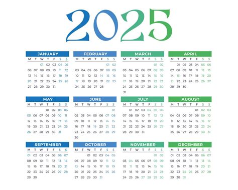 Calendar design, colorful 2025 calendar, Calendar 2025, Calendar Design ...