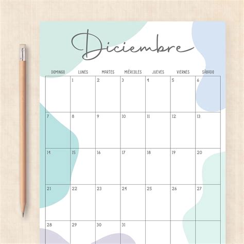 Calendario 2025 · Tidy Plans