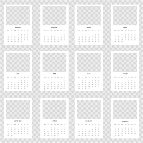 plantilla de calendario 2025 48513622 Vector en Vecteezy