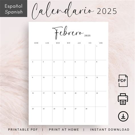 2025 Calendario En Español 2025 Calendario 2025 (Download Now) - Etsy