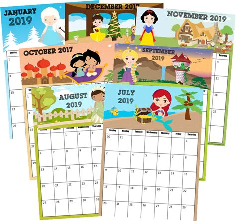 Free Printable Disney Calendar 2025 - Nissa Sidonnie