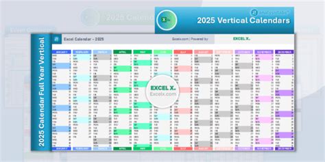 2025 Calendar Excel Templates (Free Download) - Excel