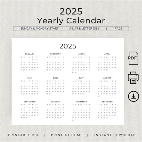 Printable A4 Landscape Calendar 2025 - kay kalina