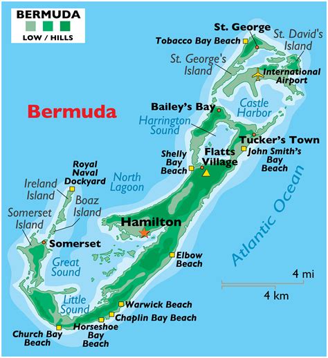 Bermuda Map and Information, Map of Bermuda, Flags and Geography of ...