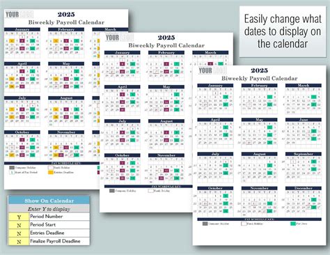 2025 Bi-weekly Payroll Calendar & Schedule Template-excel Download ...
