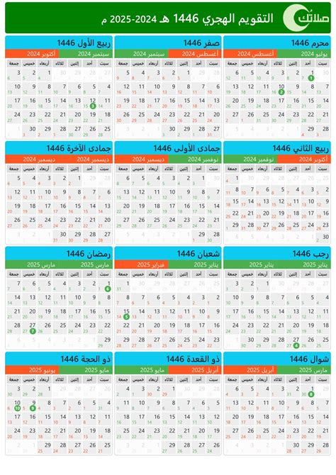 Islamic Hijri Calendar 2025 - Bella Churchill