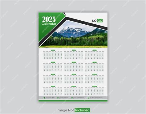 Premium Vector | 2025 One page wall calendar design template modern 12 ...