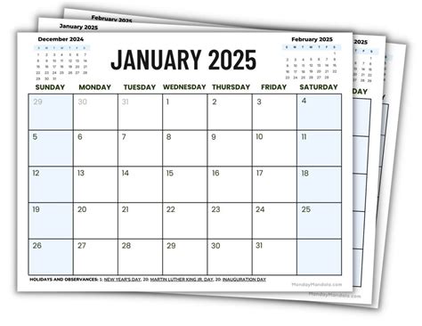 Free 2025 Calendar Printable Landscape - Kat Jourdan