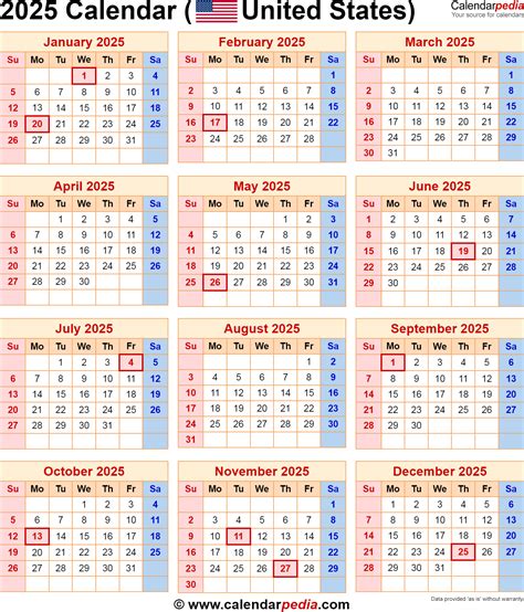 2025 Calendar With Holidays Printable Printable Word Searches - Web ...