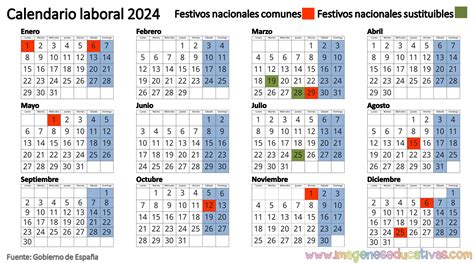 Calendario Laboral 2024 Con Todos Los Festivos Y Puentes Del A O