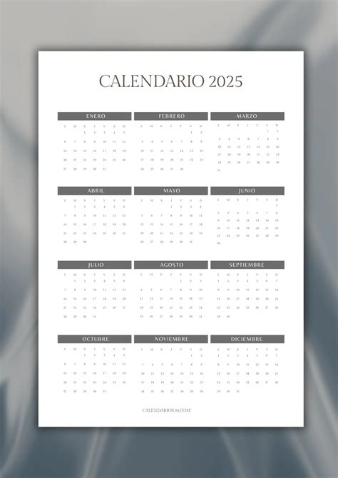 Calendario 2025 ️ para Imprimir