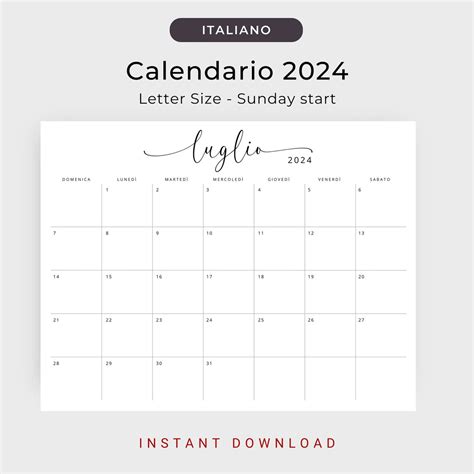 Calendario 2024 2025 Calendari in Italiano Stampabile 2024 2025 Italian ...