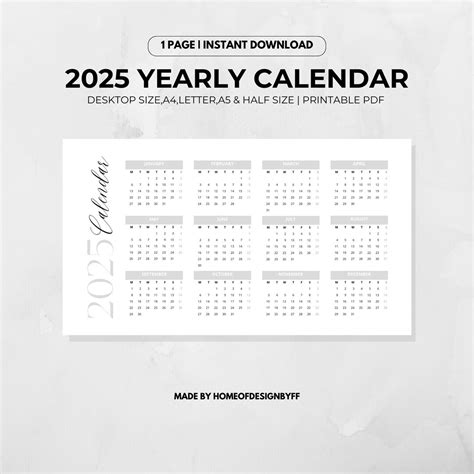 2025 Calendar Printable Calendar PDF Calendar PNG Calendar Multiple ...