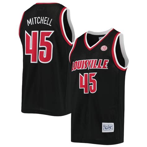 Men's Original Retro Brand Donovan Mitchell Black Louisville Cardinals ...