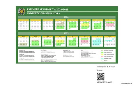 Kalender Akademik Universitas Sumatera Utara Tahun Akademik 2024/2025 ...