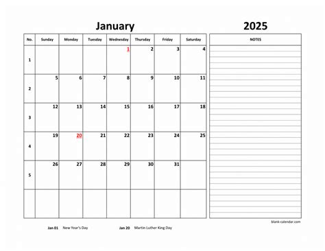 Monthly 2025 Calendars