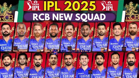 RCB Team 2025 Players List | Royal Challengers Bangalore