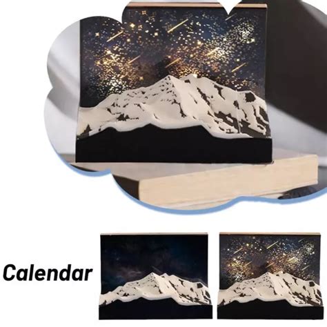 3D CALENDAR 2025, Timepiece Calendar 2025, Snow Mountain Paper ...