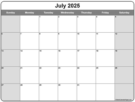 July 2025 calendar | free printable calendars