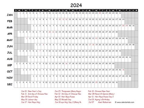 Printable Calendar 2025 Malaysia Excel Format - Faith Hardacre