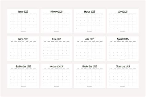 Lindos Calendarios 2025 para imprimir | Vida Imprimible