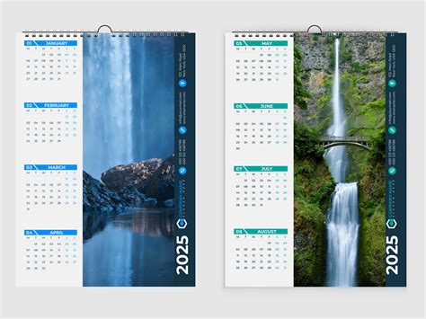 2025 wall calendar template | Free Download by Md Kawsar on Dribbble