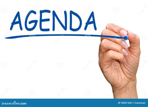Hand writing word agenda stock photo. Image of female - 36001360