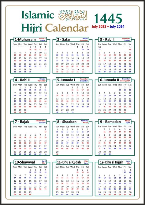Islamic Calendar 2025 - Hulda Roshelle