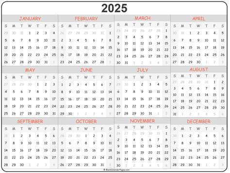 Free Printable Calendar 2025 All Calendar Templates Are Blank And ...