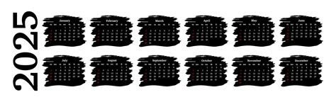 Premium Vector | Calendar for 2025 isolated on a white background
