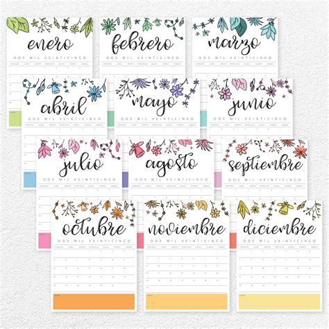 Calendario 2025 Para Imprimir - Etsy