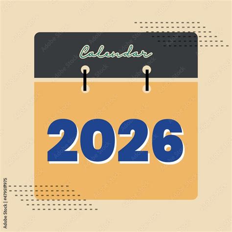 2026 Calendar page design. 2026 Calendar cover page design. Stock ...