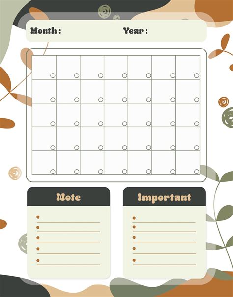 10 best printable blank monthly calendar template – Artofit