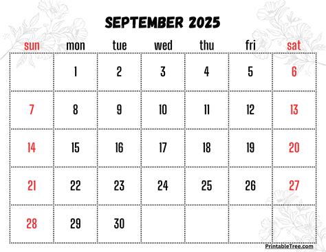 Downloadable September Calendar 2025 - Nour Violet