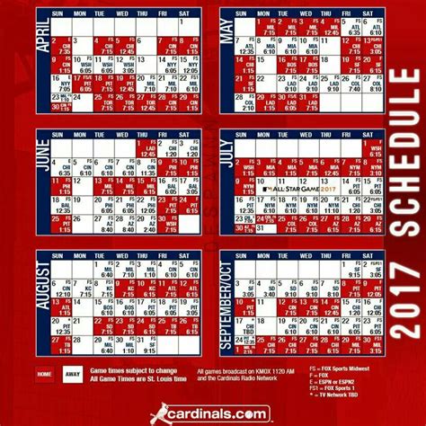 Printable St Louis Cardinals 2024 Schedule