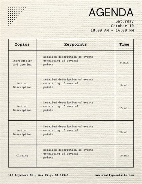 Meeting Agenda Template